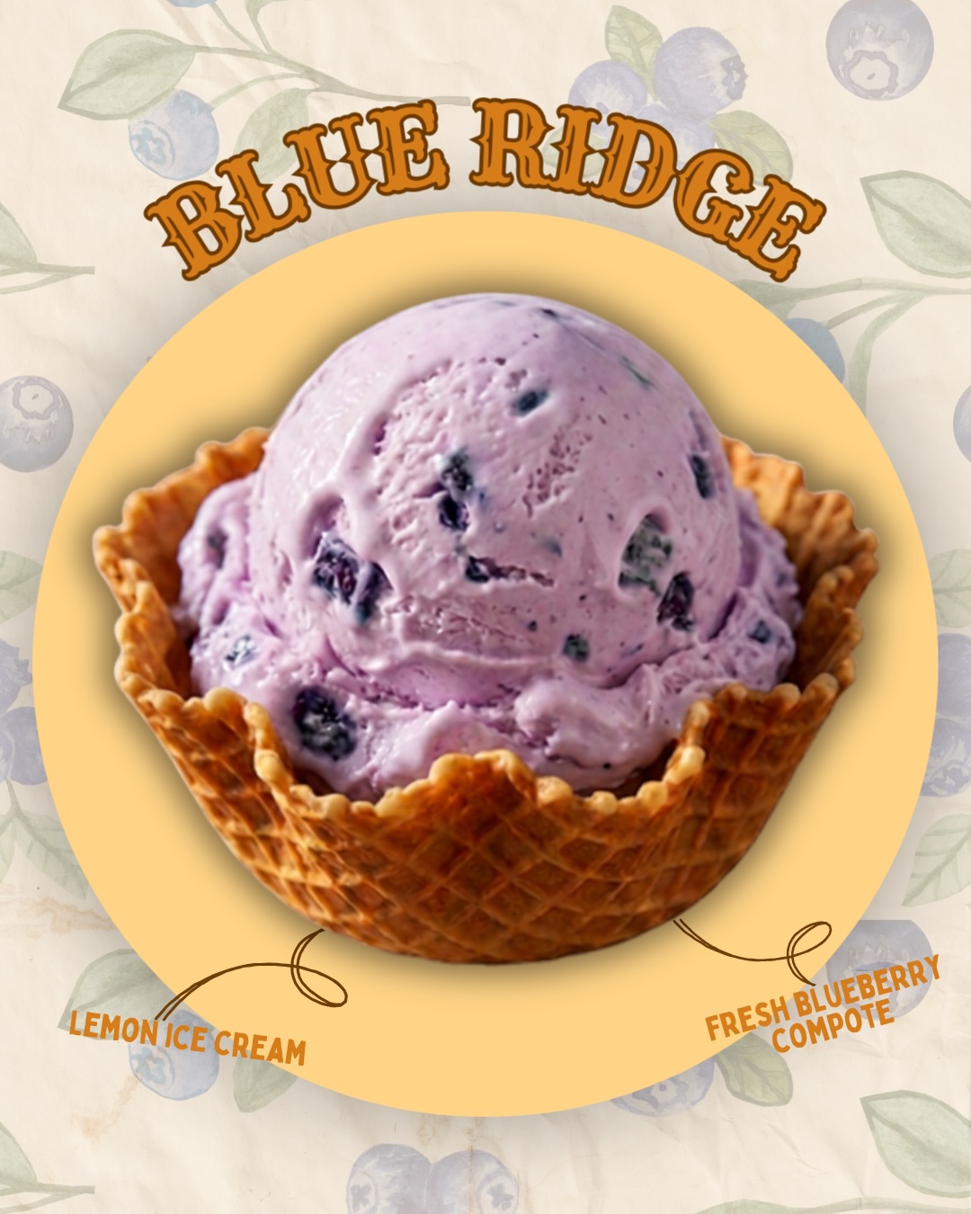 Blue Ridge seasonal ice cream flavor