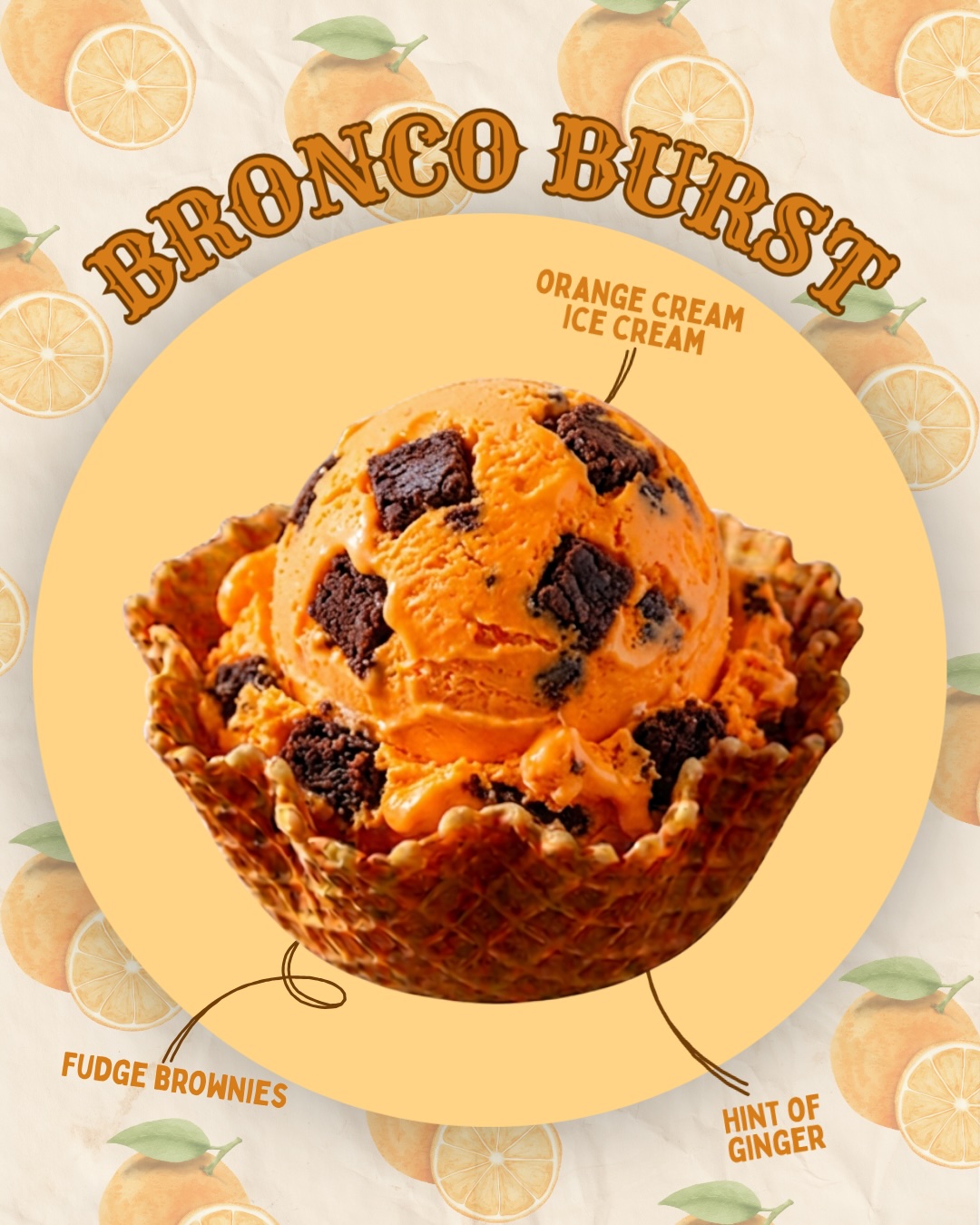 Bronco Burst seasonal ice cream flavor