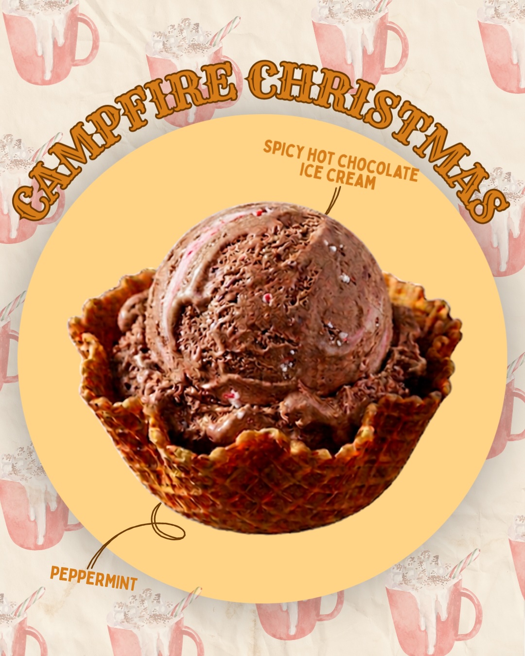 Campfire Christmas seasonal ice cream flavor