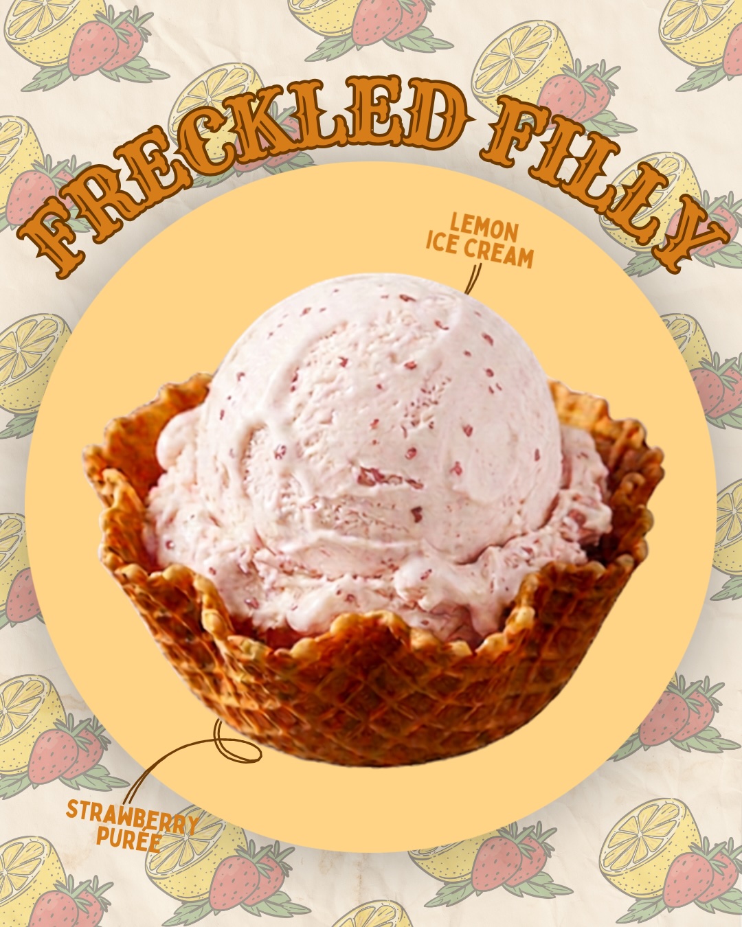 Freckled Filly seasonal ice cream flavor