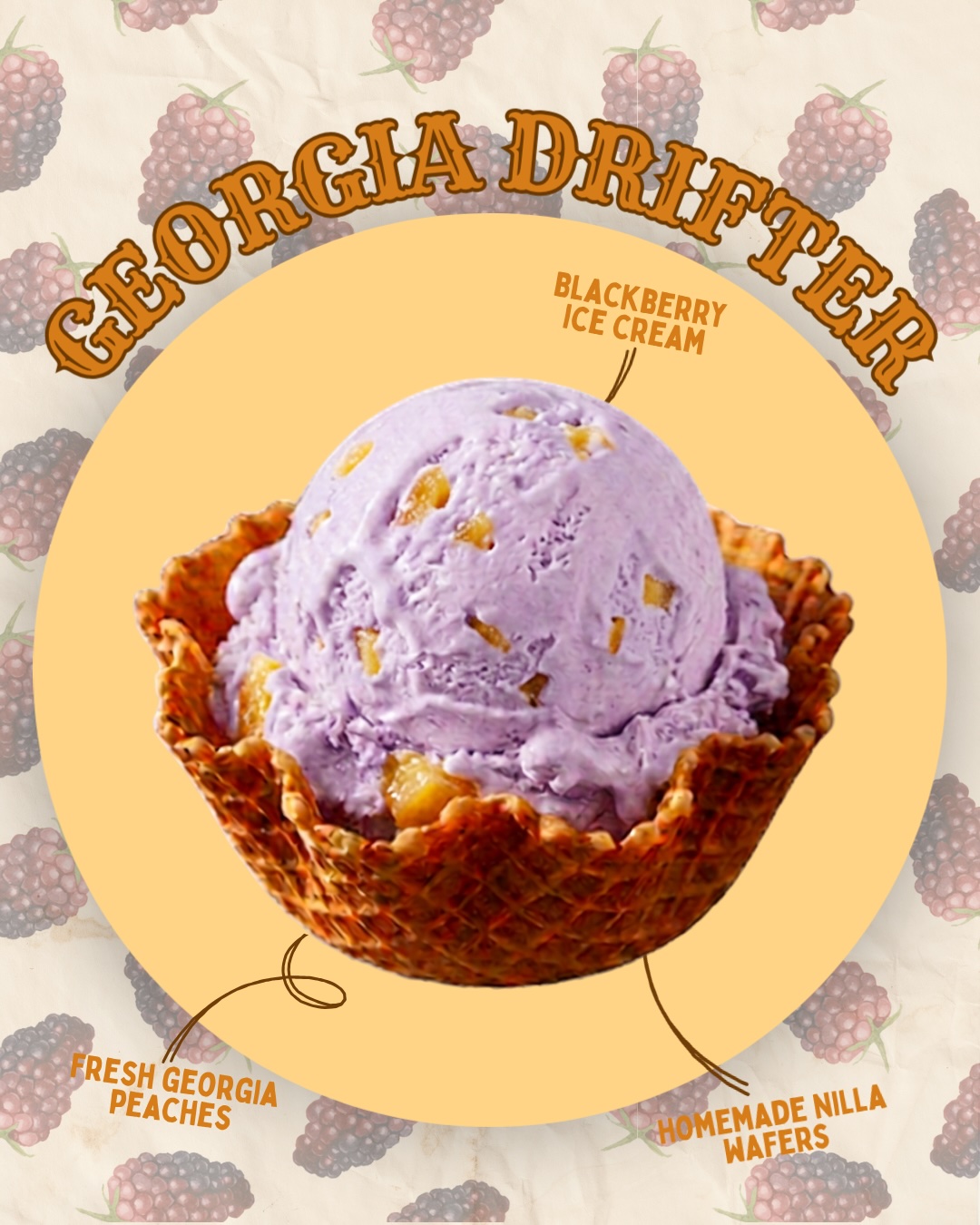 Georgia Drifter seasonal ice cream flavor