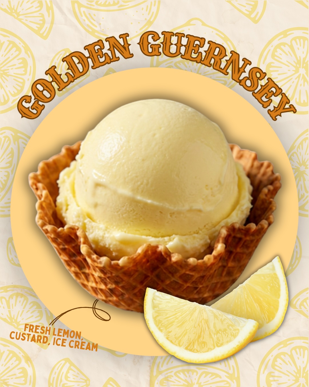 Golden Guernsey seasonal ice cream flavor