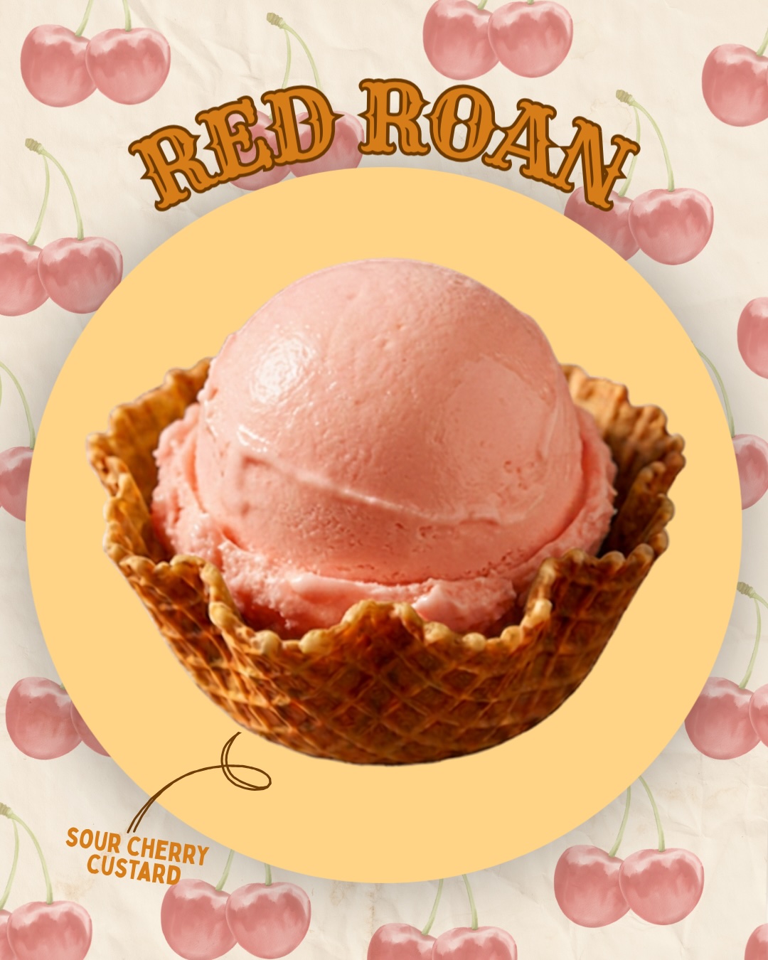 Red Roan seasonal ice cream flavor
